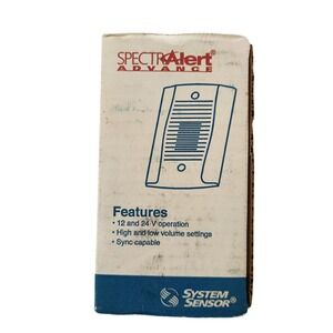 System Sensor SpectrAlert Advance MHR Mini Horn 12/24V Fire Alarm L01-0212-001